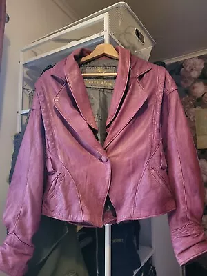 Buy Pink Leather Jacket • 35£