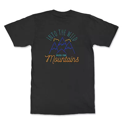 Buy INTO THE WILD - INTO THE MOUNTAINS Line Art T Shirt / Back Print • 19.99£