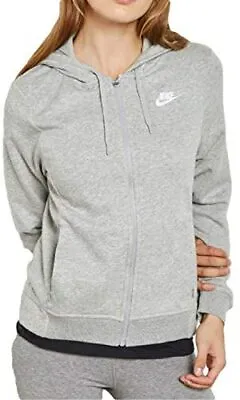 Buy Nike Women’s Loose Fit Fz Hoodie Dark Grey Heather Full Zip • 29.99£