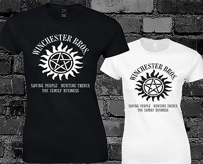Buy Winchester Brothers Ladies T Shirt Supernatural Sam Dean Bobby Cult Devil Gift • 7.99£