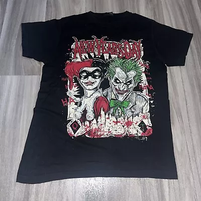 Buy New Year's Day Band T-Shirt Joker Harley Quinn Size S Small Tultex Black Rock • 29.99£