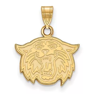 Buy Villanova University Wildcats School Mascot Head Pendant Gold Plated Silver • 49.25£
