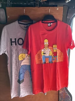 Buy Pk 2 Official Homer Simpson T Shirts Sizes S,M,L,XL,XXL Bnip • 9£