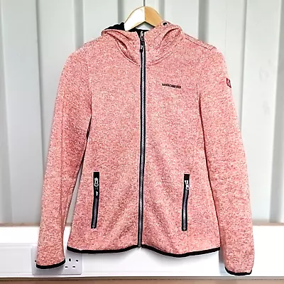 Buy Nordberg Womens Hoodie Jumper Pink Size M Medium UK 8 10 Knitted Norwegian • 21£
