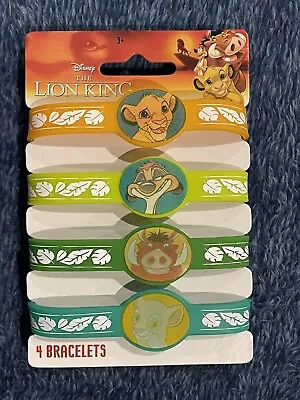 Buy Disney The Lion King Silicone 4 Bracelets Set NEW Simba Timon Pumba Nala Party • 12.53£