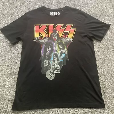 Buy Retro Kiss T-shirt U.K Size Medium Gene Simmons Retro Rock Band Music Tee • 9.99£
