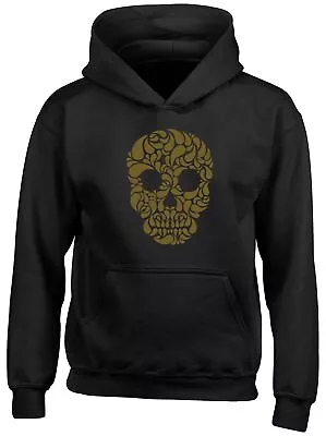 Buy Gold Skull Childrens Kids Hooded Top Hoodie Boys Girls Gift • 13.99£