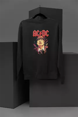 Buy ACDC Angus Iconic Rock Band Sweatshirt | Vintage 70s ACDC Inspired Apparel | Ret • 34.99£