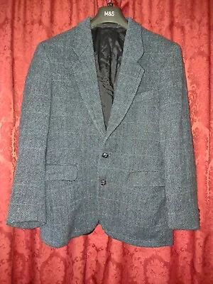 Buy Real Irish Tweed Foxford Jacket Blazer Blue Approx Medium Men's • 0.99£