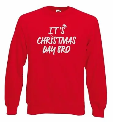 Buy Adults Its Christmas Day Bro Unisex Red Christmas Jumper • 18.44£