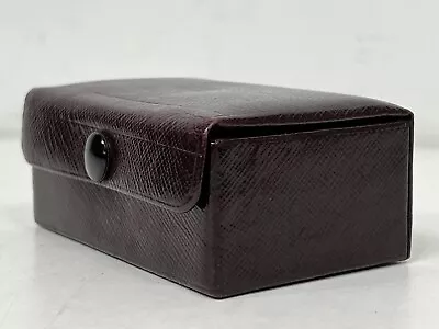 Buy Beautiful Vintage Burgundy Leather Small Travelling Jewellery Box C.1920 • 85£