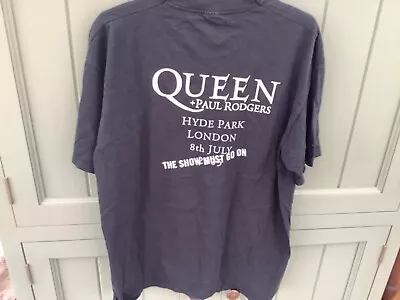 Buy Queen Paul Rodgers 2005 Tour T Shirt Hyde Park Size L • 19.99£