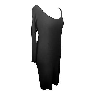 Buy Black Midi Jumper Dress Size XXL 26 Soft Stretch Ribbed Jersey H&M • 17£