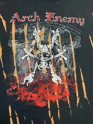 Buy Burning Cross Immortal Soul Devil Xl Tour Shirt Arch Enemy Sweedish Metal A14 • 28.88£