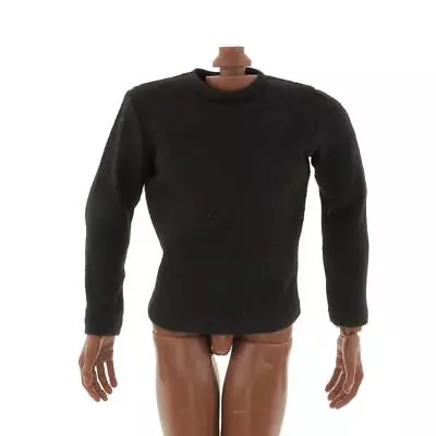 Buy 12'' Action Figure Outfit Clothes 1/6 Scale Black Long Sleeve T-shirt Top • 7.46£