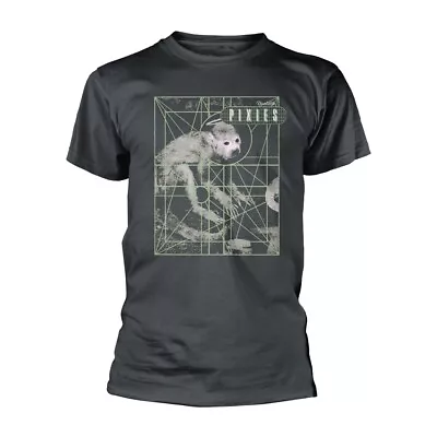 Buy Pixies Monkey Grid Grey T-Shirt NEW OFFICIAL • 12.99£