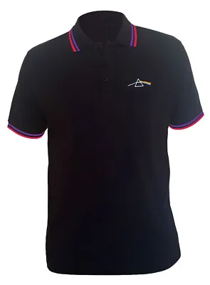 Buy Pink Floyd Dark Side Of The Moon Prism Black Polo Shirt - OFFICIAL • 16.29£