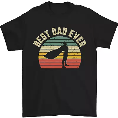 Buy Best Dad Ever Superhero Funny Fathers Day Mens T-Shirt 100% Cotton • 8.49£