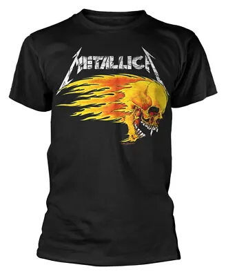 Buy Metallica Flaming Skull Tour 94 Black T-Shirt OFFICIAL • 17.99£