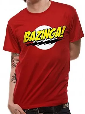 Buy BIG BANG THEORY Bazinga - L, Red (Unisex) T-Shirt NEW • 6.31£