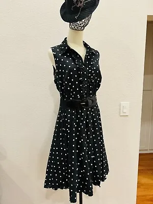 Buy Spotty Dotty Pinup City Chic Rockabilly Dress, Belt And Petticoat FREE Shipping! • 66.31£