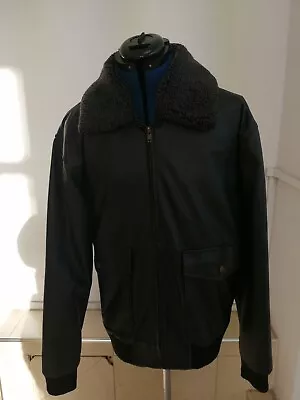 Buy Classic Men Real Leather Jacket Gents Black Zip Up Coat Casual Top Size Medium • 49.99£