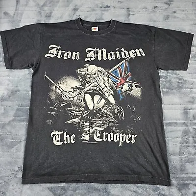 Buy Iron Maiden Shirt Adult Large Black The Trooper 2011 Y2K Double Sided FOTL Tee • 29.97£