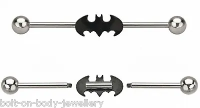 Buy Batman Industrial Cartilage Scaffold Bar - Adjustable Length Ear Bar 14g • 3.89£