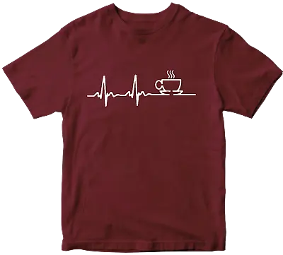 Buy Heart Beat Cup T-shirt Caffeine Humor Lover Energy Waking Up Novelty Cool Funny • 7.99£