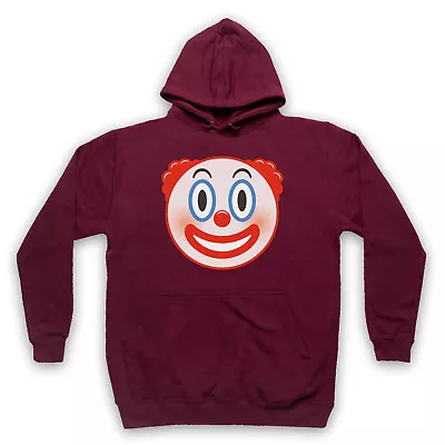 Buy Clown Funny Emoji Happy Face Text Chat Icon Symbol Unisex Adults Hoodie • 27.99£
