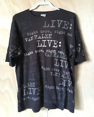 Buy Vintage Van Halen Live Right Here Right Now Original Tour T-Shirt 1993 XL • 79.99£