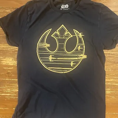 Buy Star Wars Rebel Alliance Logo Fifth Sun T Shirt Size Kids Medium Black • 7.69£
