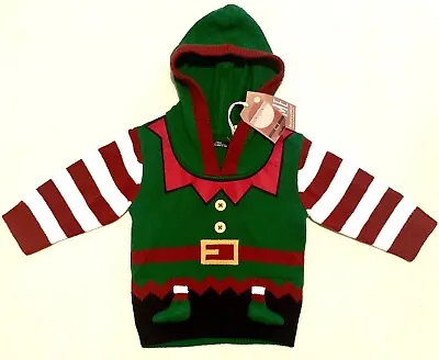 Buy 🎄NEXT Baby 9-12 Months Christmas Elf Jumper With Hood Brand New With Tags🎄 • 3.99£