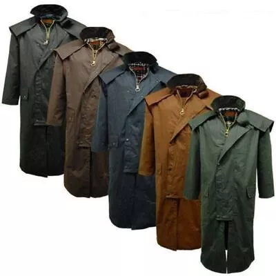 Buy Mens Wax Stockman Coat - Long Riding Cape - Waxed Jacket • 64£