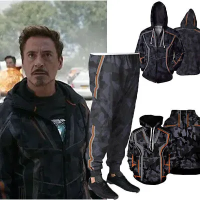 Buy Tony Stark Iron Man Hoodies Sweatshirt Avengers Infinity War Hooded Coats Pants • 16.07£
