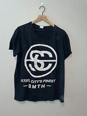 Buy Women's  2000s Steel Citt's Finest BMTH Bring Me The Horizon Music Shirt L Women • 18.90£