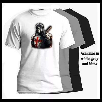 Buy English Knights Templar Crusaders Patriotic  T-Shirt | S-2XL Free P&P • 11.50£