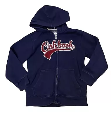 Buy OshKosh B’gosh Navy Blue Cotton Mix Hoodie Hooded Jacket Sweatshirt Top (7) (B6) • 3.39£