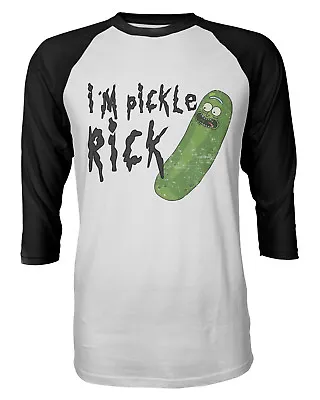 Buy Rick & Morty  I'm Pickle Rick  TV Funny Mens Raglan Quarter Sleeve T-Shirt • 25.60£