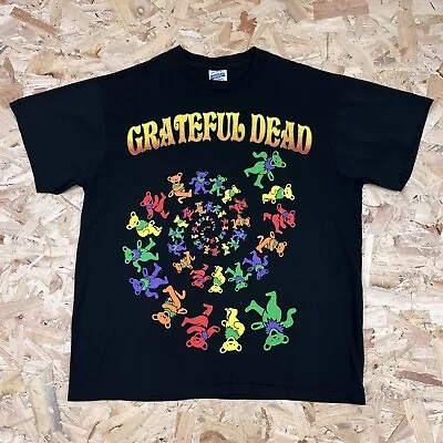 Buy Grateful Dead Band Single Stitch T Shirt Mens XL Black • 39.95£