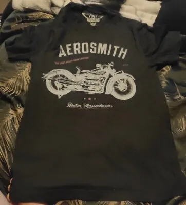 Buy Aerosmith T Shirt Rock Band Merch Tee Size Small Black Steven Tyler • 12.95£