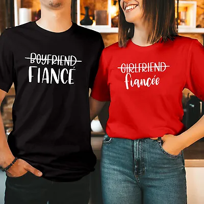 Buy T-Shirt (1507) Boyfriend Fiance Girlfriend Fiancee Couple Valentines Day T Shirt • 6.99£