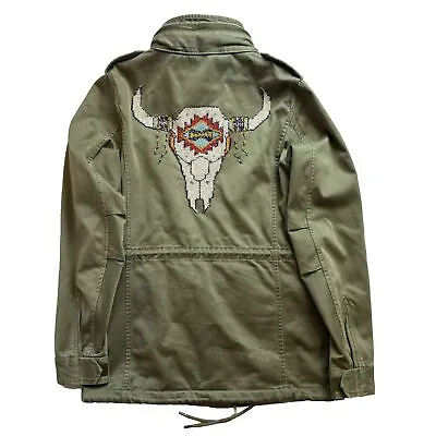 Buy Ralph Lauren Denim Supply Aztec Bead Military Parka Jacket Southwestern Deer • 85£