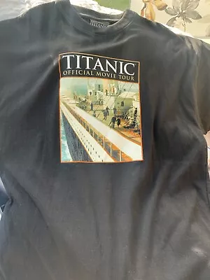Buy Rare Titanic Official Movie Tour Black T-shirt Large1998 From London Exhibition  • 75.99£