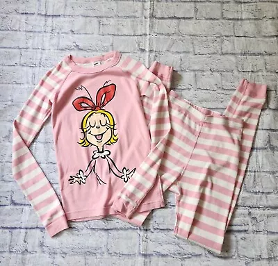 Buy Hanna Andersson Dr Seuss Cindy Lou Who Christmas Long Johns Pajamas Sz 160 | 14 • 14.20£