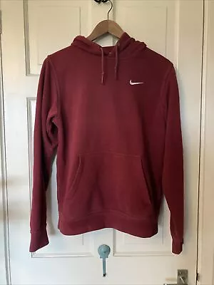 Buy Men’s Size Small Red Nike Hoodie With Drawcord And Front Pocket  • 14£