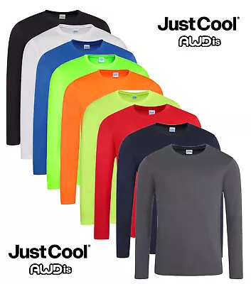 Buy Just Cool Polyester Long Sleeve Breathable Wicking Athletic Sports Tee T-Shirt • 14.99£