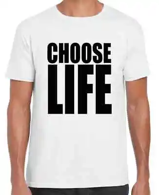Buy Choose Life T Shirt Wham Fancy George Michael Retro 80s Fan Men's T-Shirt White • 8.99£