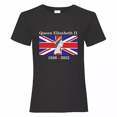 Buy Queen Elizabeth II Black T-Shirt // RIP 1926-2022 Your Majesty. • 11.49£