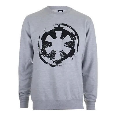 Buy Official Star Wars Mens Distressed Empire Logo Crew Sweat Grey S - XXL • 10.49£